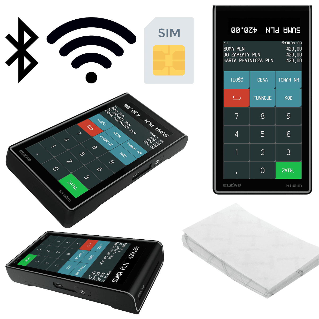 Kasa Fiskalna Elzab K1 Slim Online BT WIFI