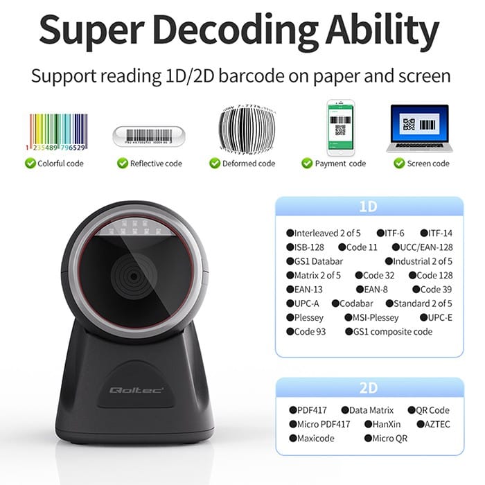 Qoltec Stacjonarny Precyzyjny Czytnik Sk.. - obrazek 5